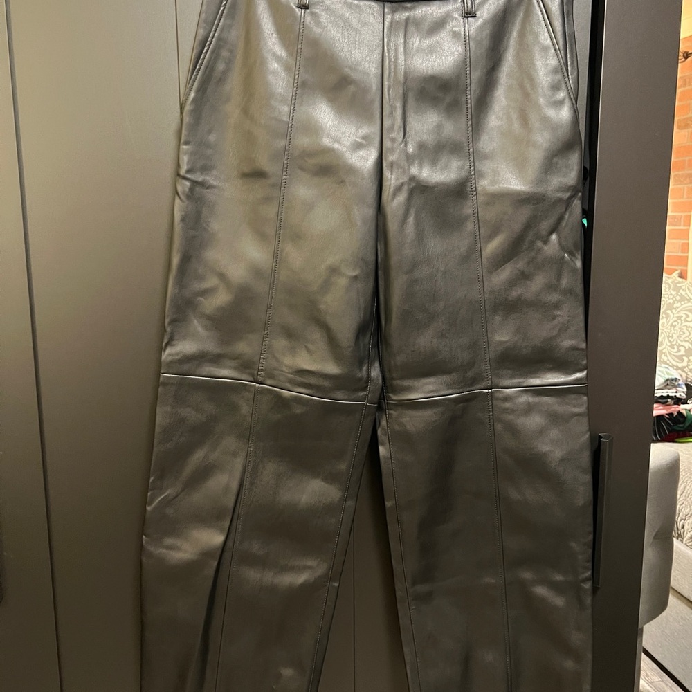 Women’s Black Leather Pants